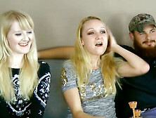Blonde Teens Anneliese & Krystal Play Strip Pirate Penguins Game - HD Amateur Threesome