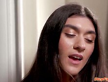 I'd like to offer the vagina test for your latin teen stepdaughter Aubry Babcock to watch if this babe gets moist from sucking w