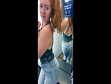 Red-Head Milf Masturbation In Cougar Navy Change Room