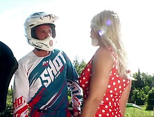 Outdoors Video Of Quickie Sex Between A Motocross Rider And Rossella