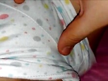 He grabs his gf's pussy