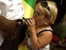 Horny Midget Stella Sucking Black Sausage