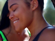 Oriental Lesbian Ember Snow Seduces Black Teen Michelle Anderson