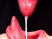 Hot Blowjob With Condom,  Then Breaks It And Takes All The Sperm