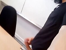 Cum At School,  This Horny Student Twink Wanks His Smooth Cock And Squirts Jizz Riskyly At School In A Classroom On Classmate Des