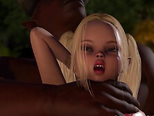 Skinny anime doll gets her puss destroyed with minotaur's monster cock