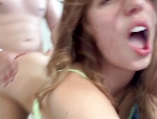 BIG BOOB TEEN GETS FUCKED HARD IN HER BEDROOM - KARLI MERGENTHALER