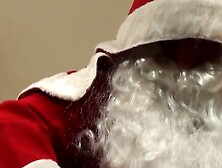 Bethany Richards has her rear filled by a hardcore Santa