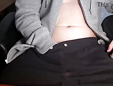 STEAMY MALE NEXT DOOR WANK! PhantomGentX Strokes Bulge Hard and Spits on Massive Dick