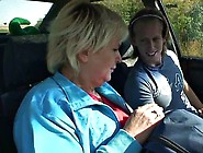 70 years granny roadside gets banged