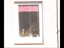 Curvy neighbor caught naked