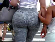 Milf Gray Pants Bubble Butt