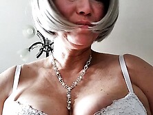 GILF POV,  big tits cowgirl and romantic Mr.  Pussy Licking