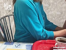 Stepmom drinks coffee with stepson's sperm humongous creampie taboo bdsm.