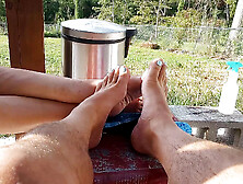 Playing Footsie In The Pool