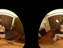 VR Sex with Bunny Babe: Blowjob,  Cowgirl & Virtual Reality Porn