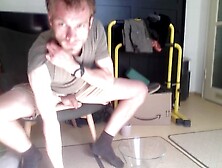 Relaxed Stepbrother Masturbates In Shorts And Socks