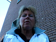 German blonde milf Anita teaches her busty blonde babe how to face a sexual threesome to get aroused and fully enjoy