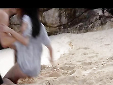 Ultra Sexy Asian Fuck On The Beach