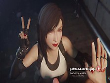 Final Fantasy Smearing Lipstick Oral Sex + Cums On