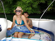 Amateur Couple Is Filming One Of Their Outdoor Banging Sessions On A Boat