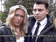 DEBT4k.  A big debt is the reason why the girl gets fucked in the presence of the groom