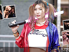 Li Zhiyan Gets Fucked At The Halloween Sex Party Dressed As Harley Quinn - AVJiali