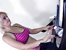 Nadia White enjoys a steamy workout session on the treadmill