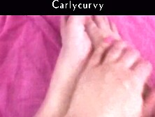 Legs, feet, and vagina play in short jean petticoat!