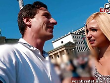 German Blonde Teen 18+ Model Try Public Real Blind Date In Berlin