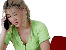 Hot Blonde MILF Gives Wild Deepthroat POV BJ & Swallowing Huge Load in Car! Must See!!