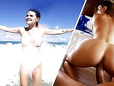 Beach Stroll and Tender Passion: Creamy Kisses from a Lovers