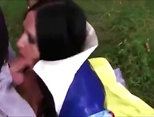 The Bj Lady - Latex Sucking Cock & Handjob