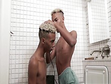 2 Latino Twins Twinks Jerking-Off In The Bathroom