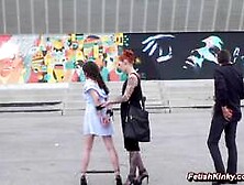 Brunette Slave Francesca Dicaprio Public Double Penetration Fucked