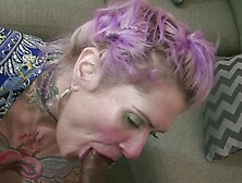 Tallulah Tease,  Colored Hair Inked Broad With Dru Hermes In