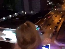 Pathetic Whore Used On The Balcony