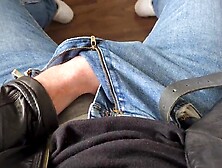 PhantomGentX in Leatherjacket with Sexy Dirtytalk! Slaver Takes Jeans Off & Edges Large Wang to Brink