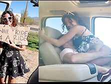 Cute Hitchhiker With No Panties: "will Ride Four A Ride"