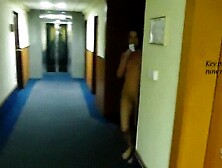 Caught Spread Eagle In Hotel Hallways Naked