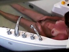 Horny Boy Spies On Attractive Stepmother Taking A Bath