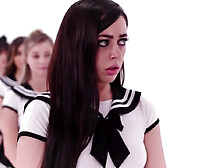 Sexy Schoolgirls In Uniforms Are Waiting For Guys Who Would Fuck Them For Some Cash (18+)