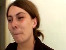 Shy German Teen Eats Spern After Rough Fuck (18+)