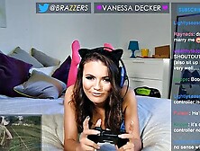 Gamer Girl Takes A Huge Cock While Their Game Streaming