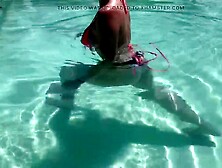 Cum to the pool with me wearing a micro bikini and showing my ideal body