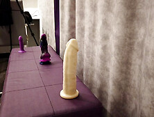 Hot French Amateur Mariaespino Rides Huge Dildo in Lyon Hotel Room - Solo Masturbation Orgasm
