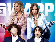 Alluring Milfs Desiree Dulce & Mia James Take Their V-Cards on the Couch!