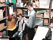 Twink Shoplifter Is Strip-Searched And Fucked By A Security Officer