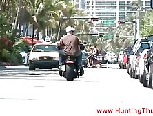 White Guy Goes Go With Black Biker