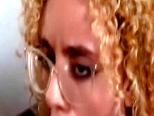 Curly Blonde Gets Facial